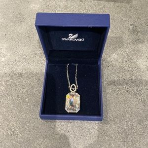 Swarovski crystal two sided statement necklace